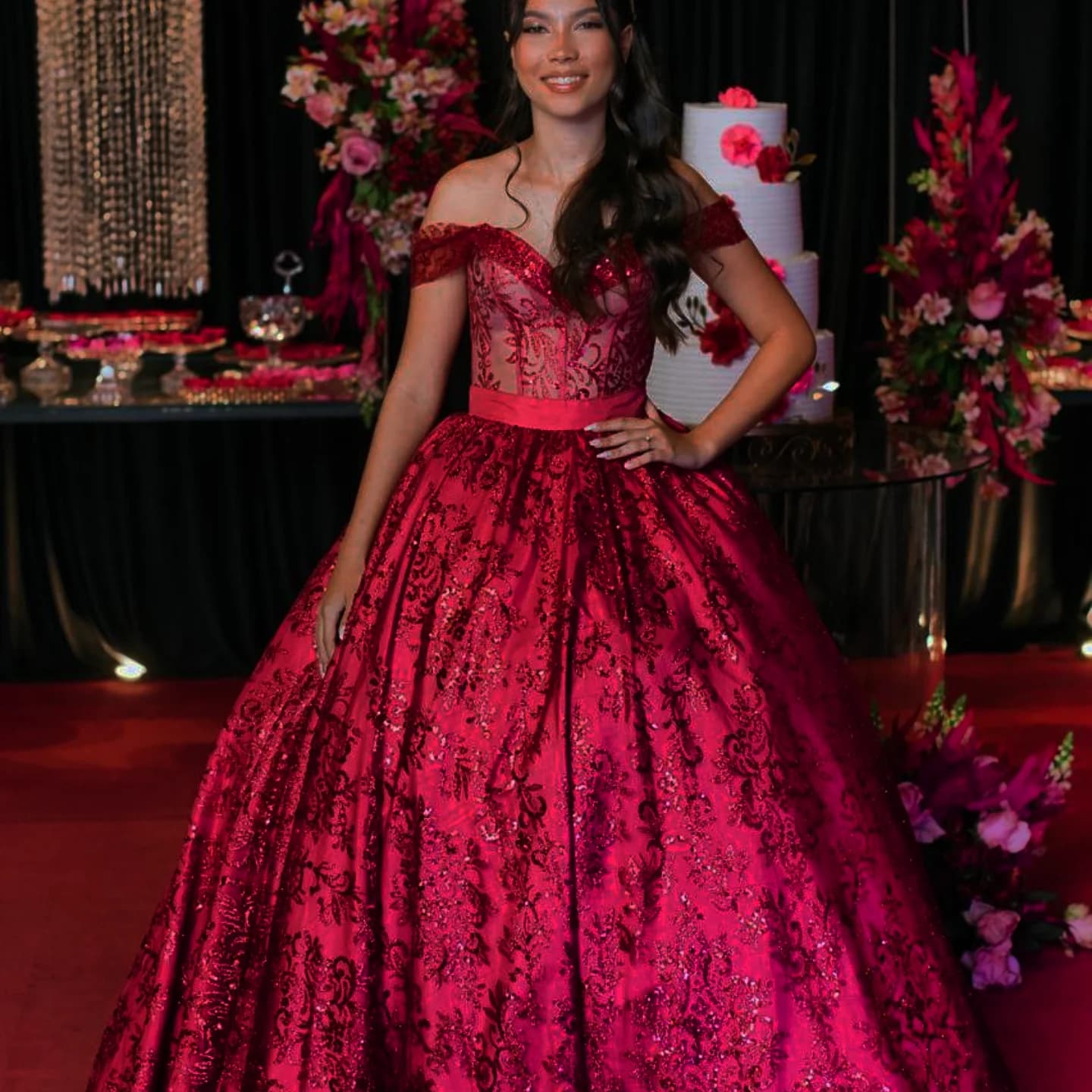 Vestido de debutante em destaque